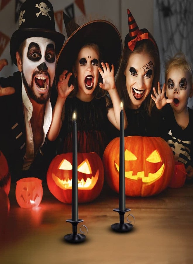COSIKO 20 Packs Black Taper Candles 10 Inch Tall Unscented Dripless Dinner Candlesticks for Halloween Party Home - 8 Hour Burn Time - Image 3